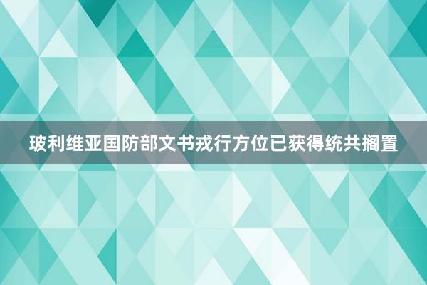 玻利维亚国防部文书戎行方位已获得统共搁置